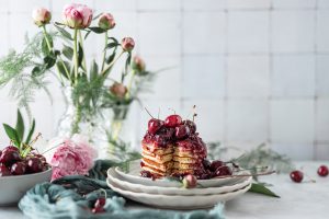 pancakes z wiśniami